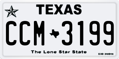 TX license plate CCM3199