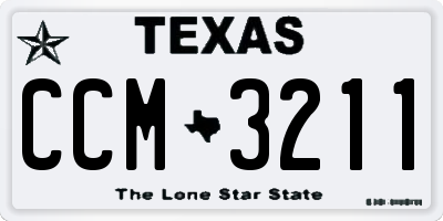 TX license plate CCM3211
