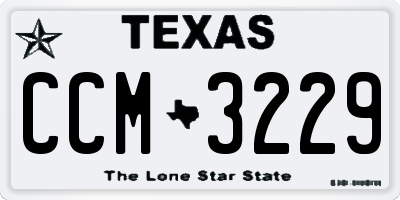 TX license plate CCM3229
