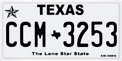 TX license plate CCM3253