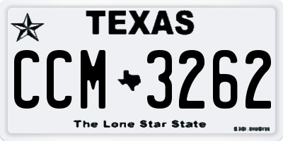 TX license plate CCM3262