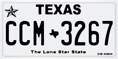 TX license plate CCM3267