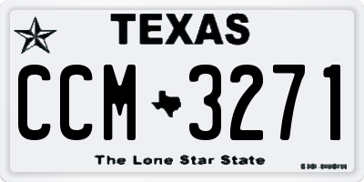 TX license plate CCM3271