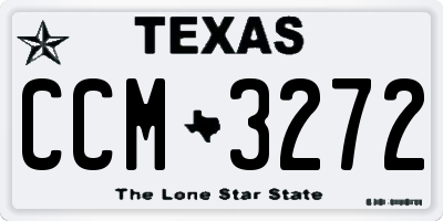 TX license plate CCM3272