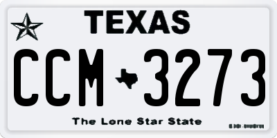 TX license plate CCM3273
