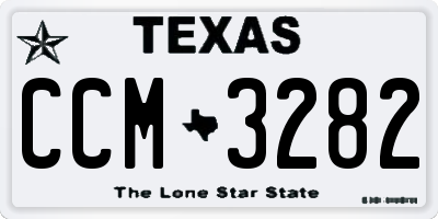TX license plate CCM3282