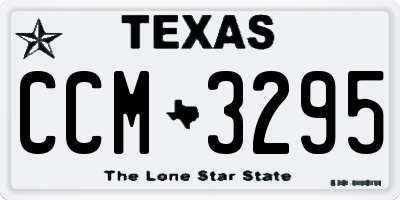 TX license plate CCM3295