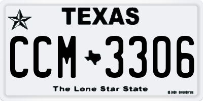 TX license plate CCM3306