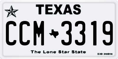 TX license plate CCM3319