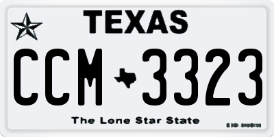 TX license plate CCM3323