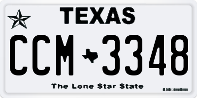 TX license plate CCM3348