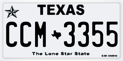 TX license plate CCM3355