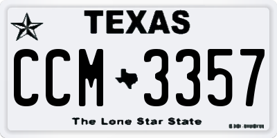 TX license plate CCM3357