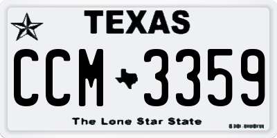 TX license plate CCM3359