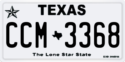 TX license plate CCM3368