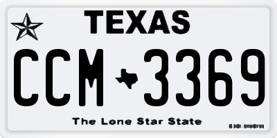 TX license plate CCM3369