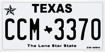 TX license plate CCM3370