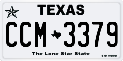 TX license plate CCM3379