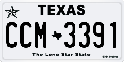TX license plate CCM3391
