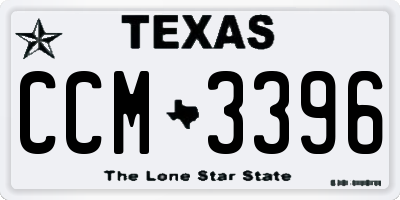 TX license plate CCM3396