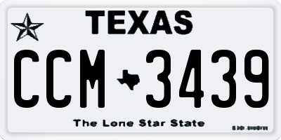 TX license plate CCM3439