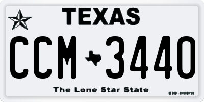 TX license plate CCM3440
