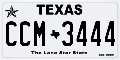 TX license plate CCM3444