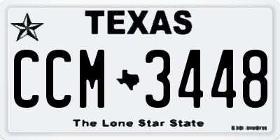 TX license plate CCM3448