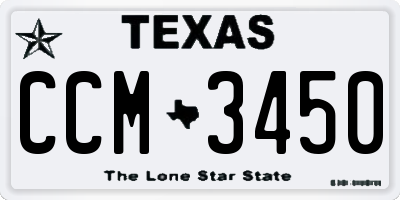 TX license plate CCM3450