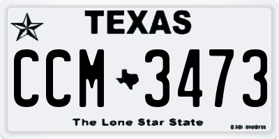 TX license plate CCM3473