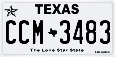 TX license plate CCM3483