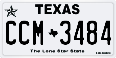 TX license plate CCM3484