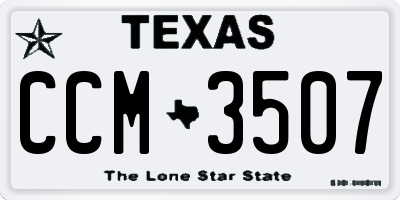 TX license plate CCM3507