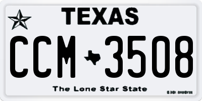 TX license plate CCM3508