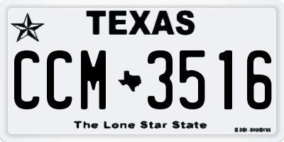 TX license plate CCM3516