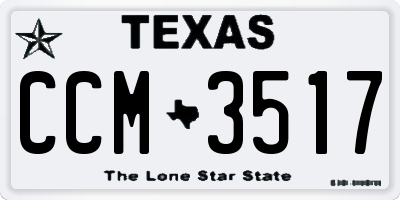 TX license plate CCM3517