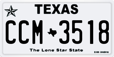 TX license plate CCM3518