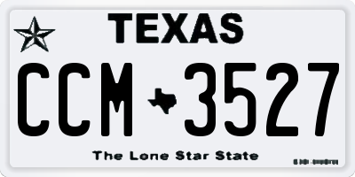 TX license plate CCM3527