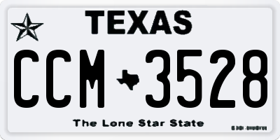 TX license plate CCM3528