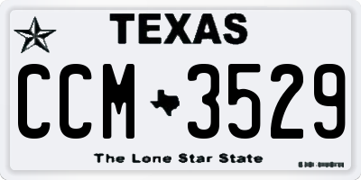 TX license plate CCM3529