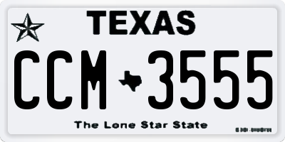 TX license plate CCM3555