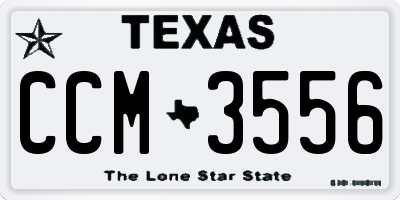 TX license plate CCM3556