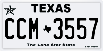 TX license plate CCM3557