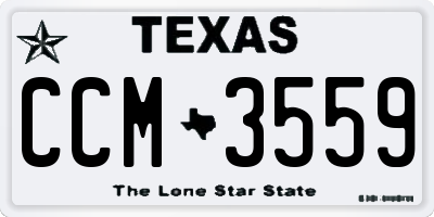 TX license plate CCM3559