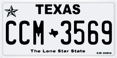 TX license plate CCM3569