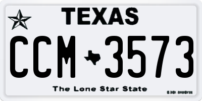 TX license plate CCM3573