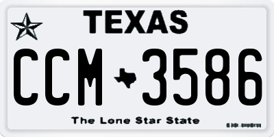 TX license plate CCM3586