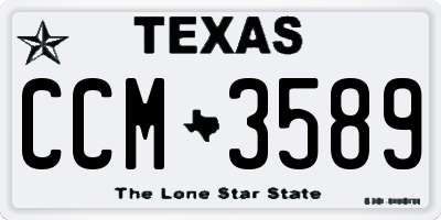 TX license plate CCM3589