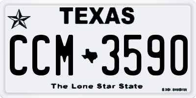 TX license plate CCM3590