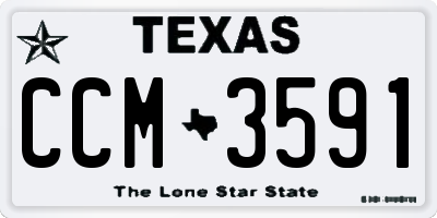 TX license plate CCM3591